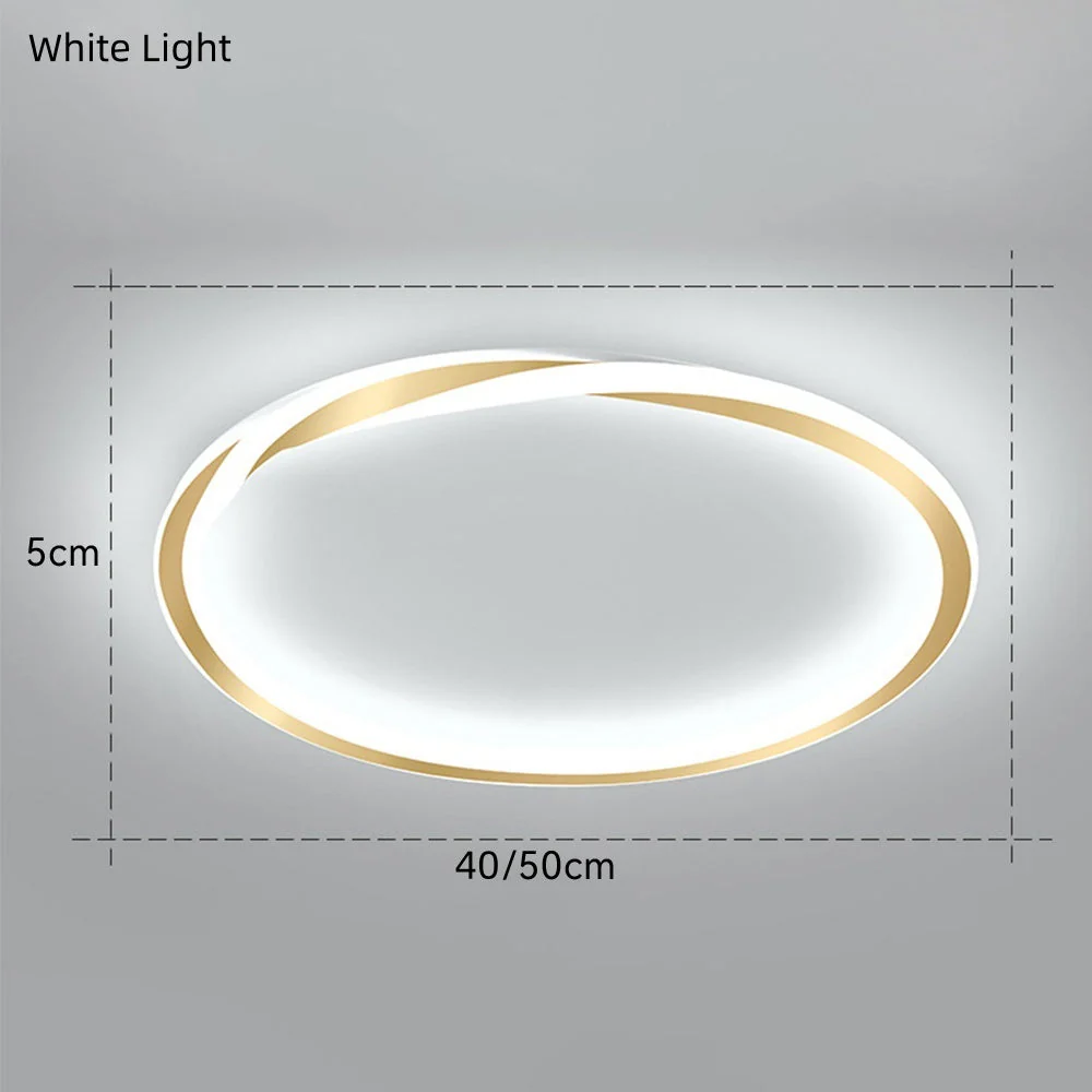 Modern Minimalist Round LED Ceiling Light �?Flush Mount - Iron & Acrylic