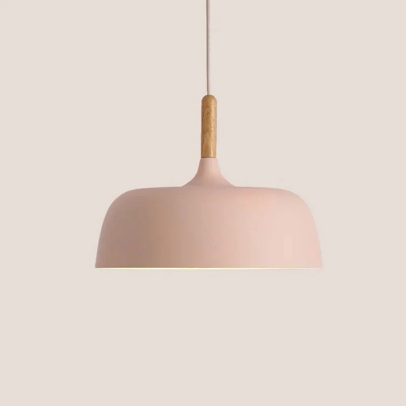Modern Nordic Pendant Lamp with LED Lighting and Wooden Accent