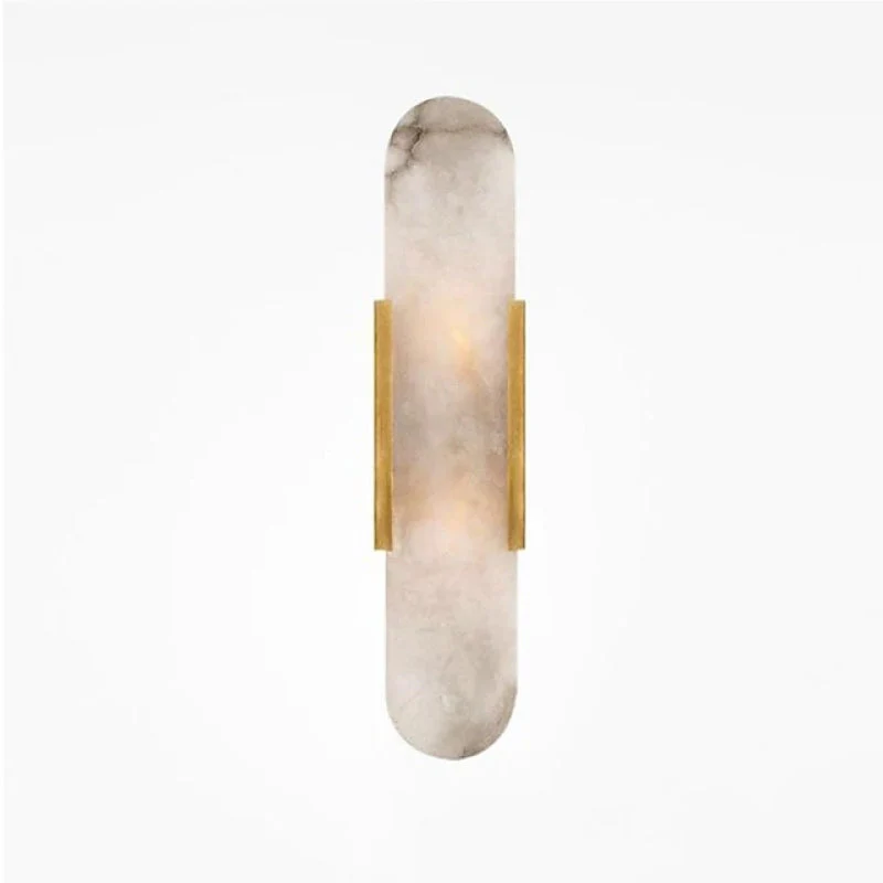 Wall Lamp | Metal & Dolomite | Vertical Elongated Shape | Modern Living Room