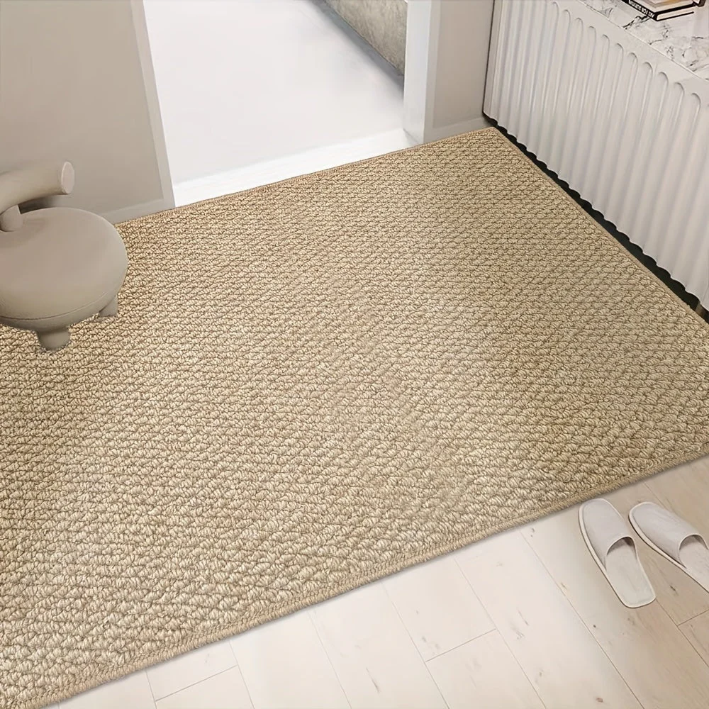 Rectangular Jute-Like Door Mat Soft Absorbent Indoor Outdoor 50% Polypropylene
