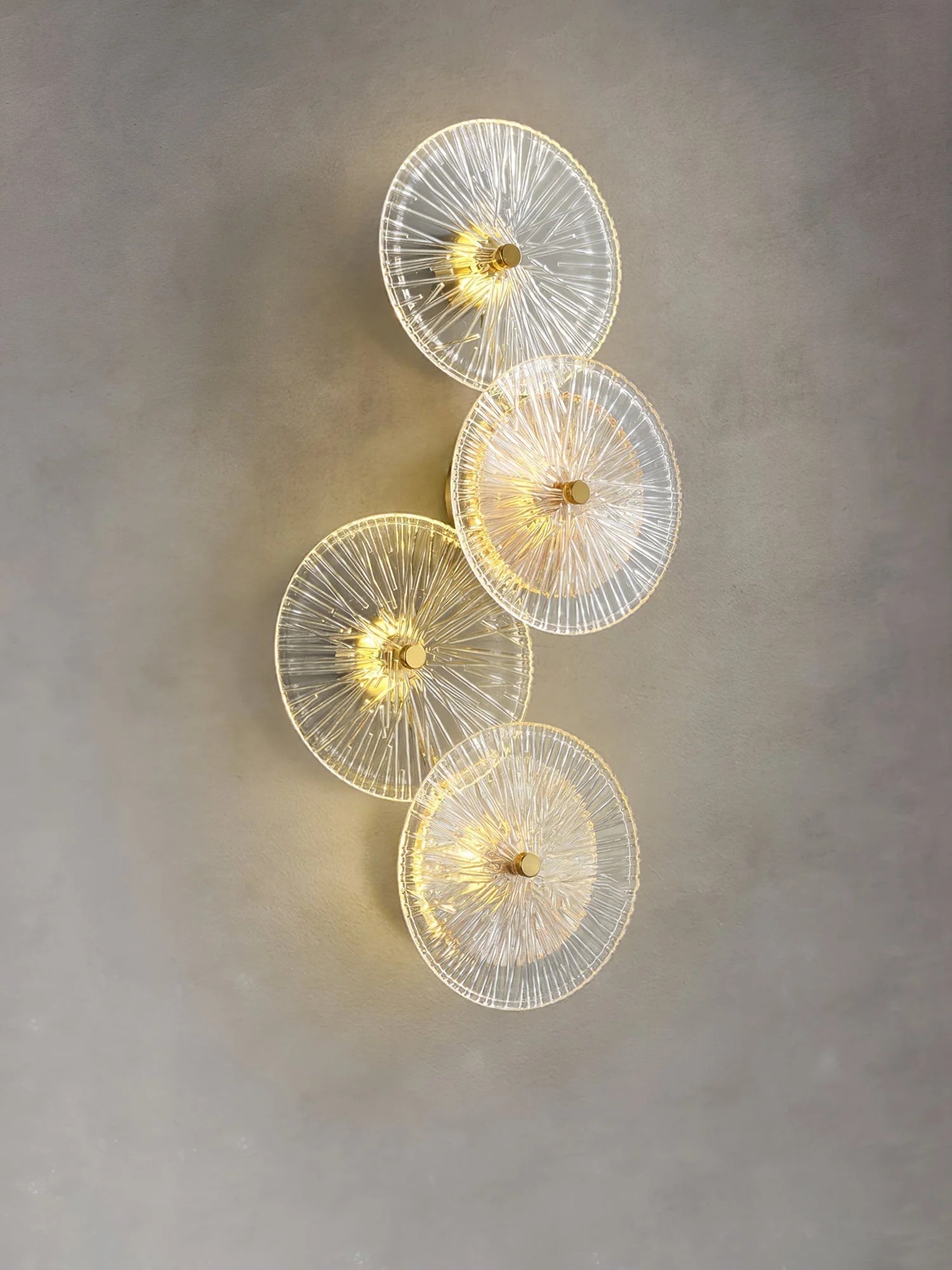 Modern Lotus Flower Wall Light �C Sculptural LED Sconce in Aluminium and Glass