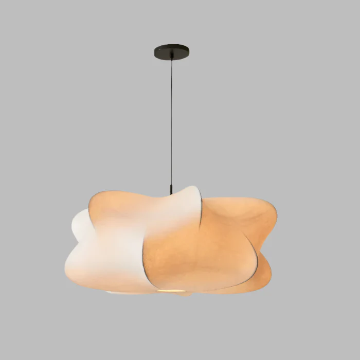 Wabi Sabi Silk Pendant Light �C Organic Sculptural Ceiling Lamp for Serene Spaces