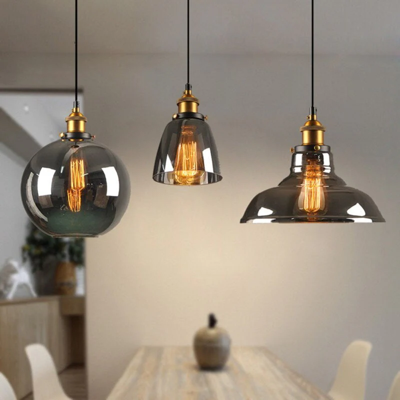 Industrial Chic Crystal Pendant Light - Vincent Luxury Hanging Lamp