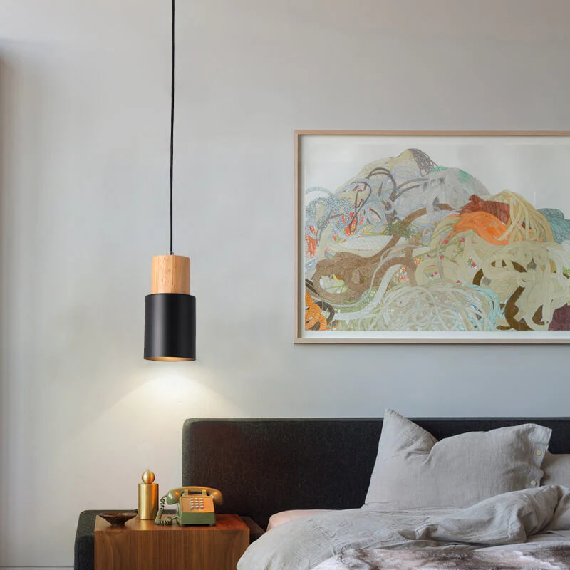 Minimalist LED Pendant Light - Nordic Style, Adjustable Aluminum Cylinder