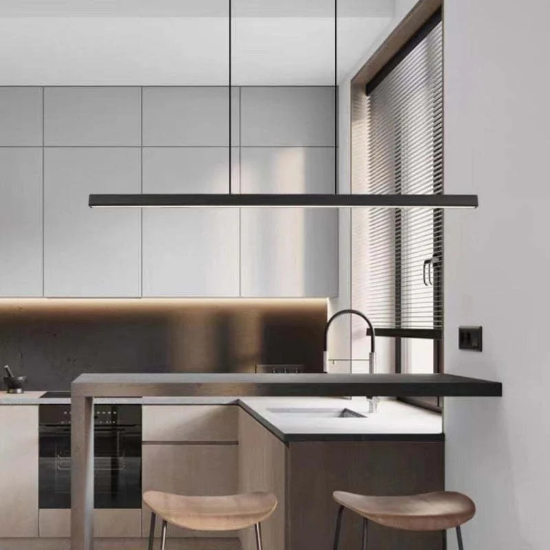 Modern Minimalist LED Pendant Light - Sleek Metal & Acrylic Design