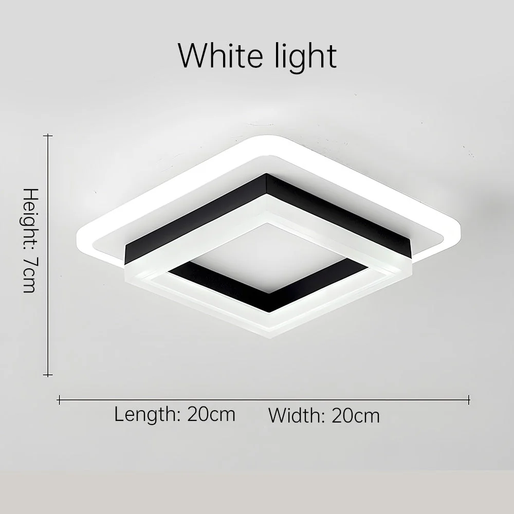 Modern Square LED Flush Mount Ceiling Light �C Minimalist Hallway & Bedroom Fixture