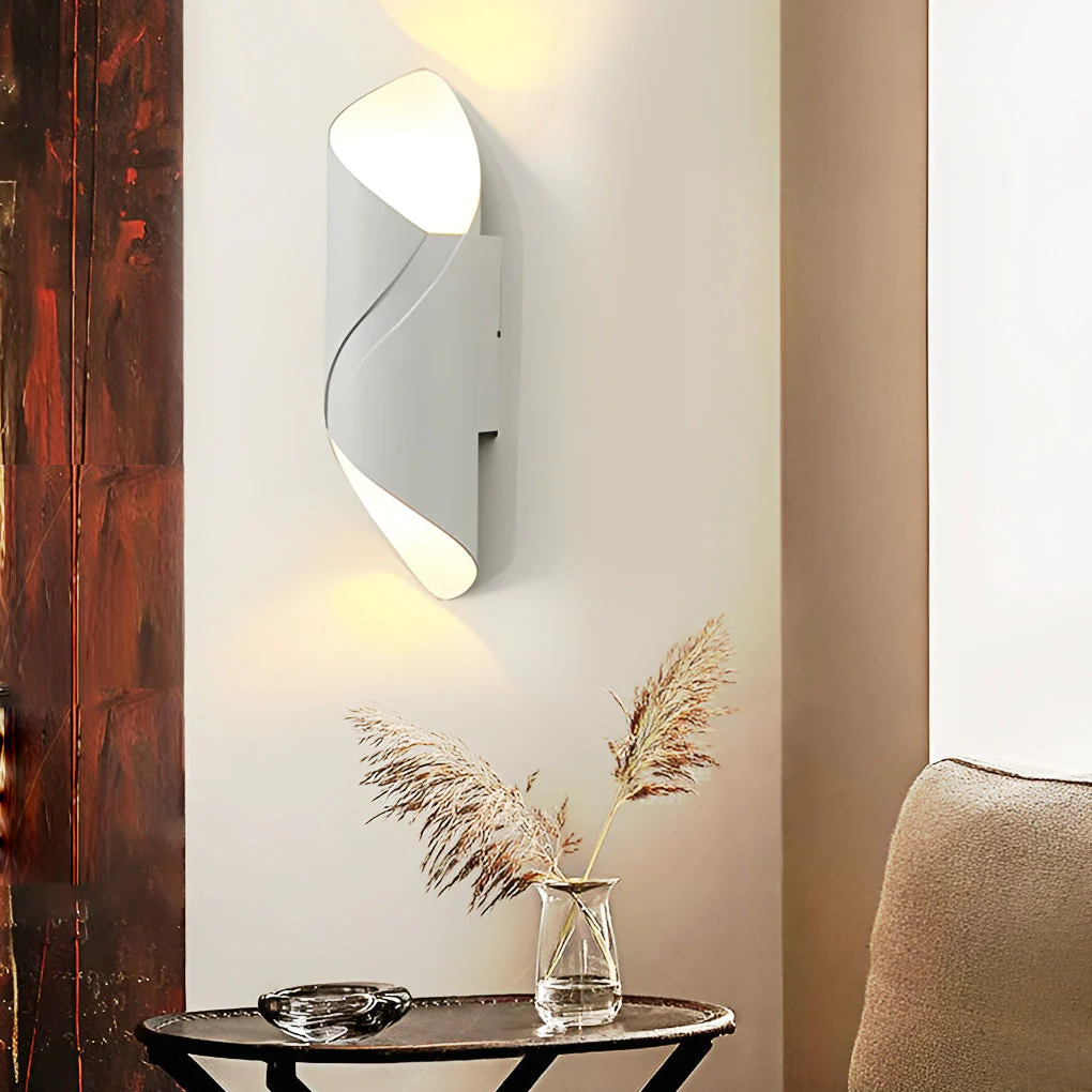 Modern Outdoor Wall Light �C Weatherproof LED Sconce with Twisted Minimalist Design
