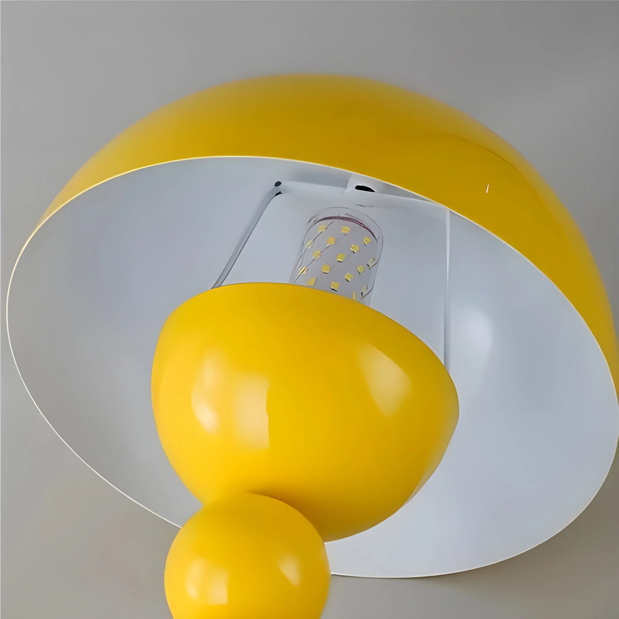 Scandinavian Design Table Lamp with Dimmable LED and Glossy Finish