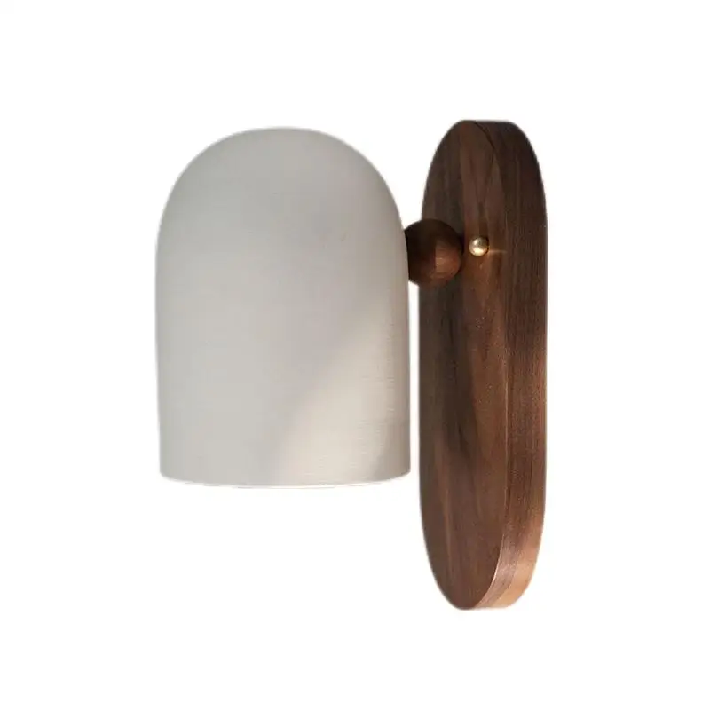 Wabi-Sabi Walnut Wall Sconce �?Modern Minimalist LED Light Fixture