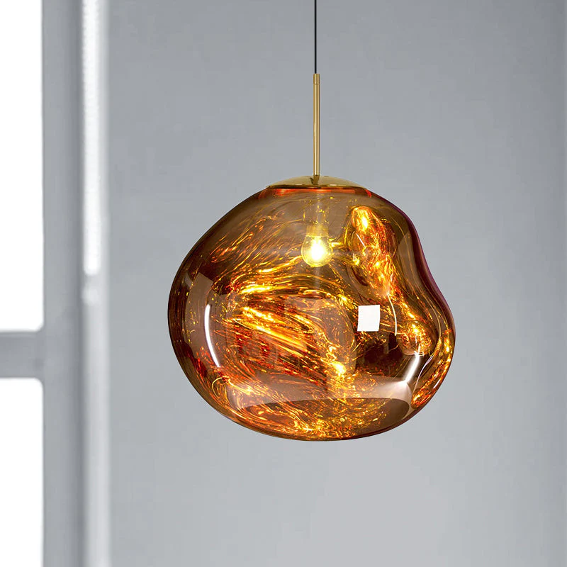 Modern Glass Pendant Light �C Sculptural Irregular Design, E27 Fitting