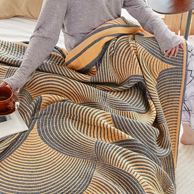 Summer Muslin Quilt �C Four-Layer Reversible Design �C 100% Cotton �C Lightweight & Breathable