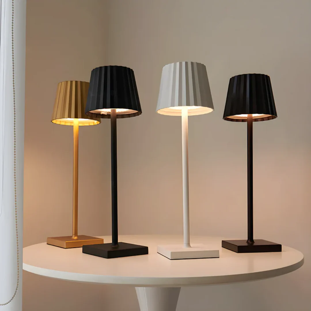 Dimmable Touch LED Table Lamp - Modern Minimalist Design, USB Rechargeable
