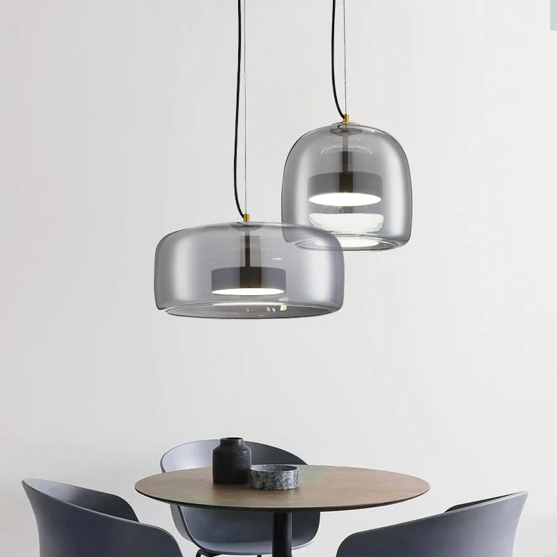 Modern Glass Dome Pendant Light with Sleek Minimalist Design