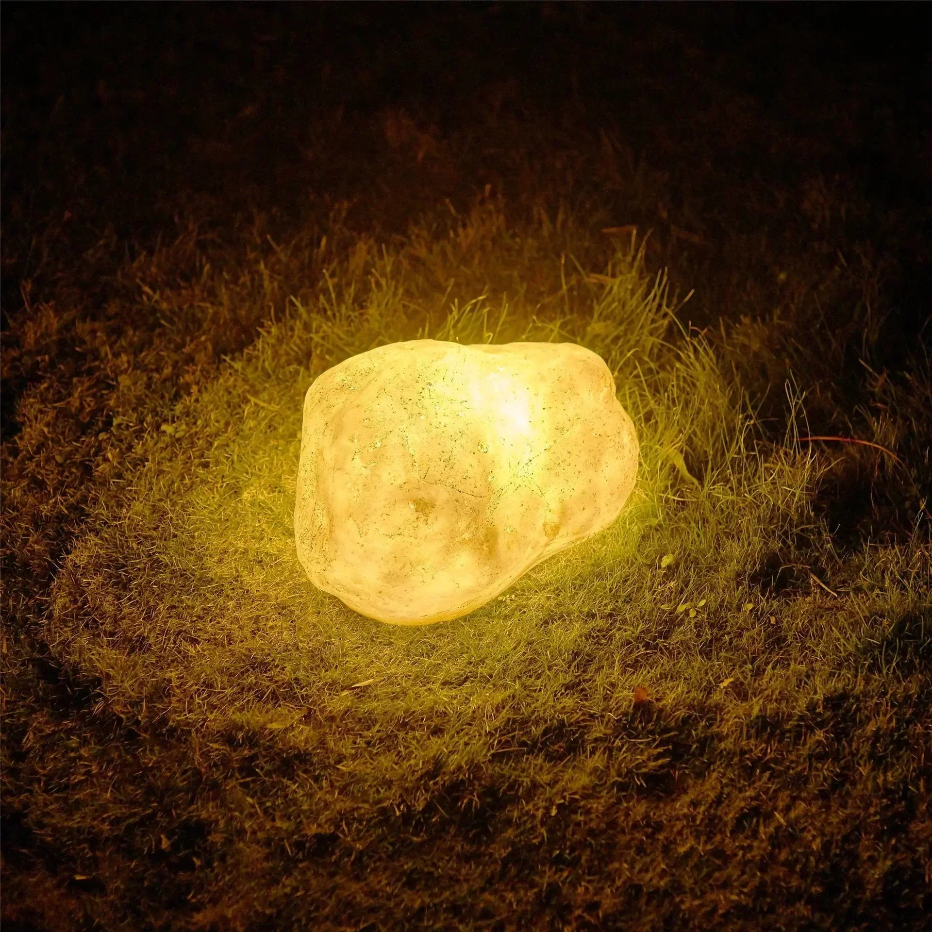 Natural Stone Solar Path Lights - Weatherproof Outdoor Garden Illumination