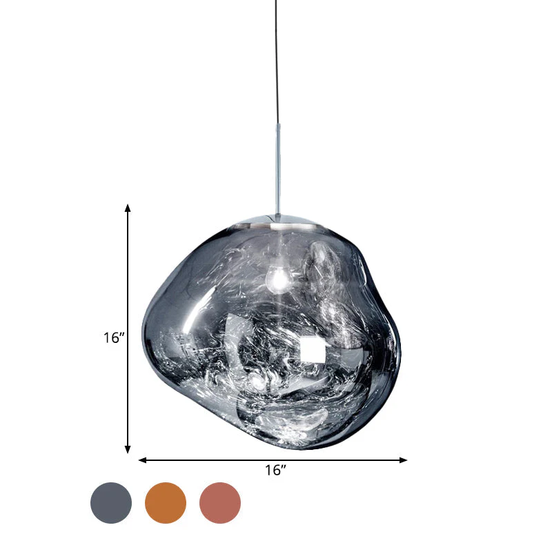 Modern Glass Pendant Light �C Sculptural Irregular Design, E27 Fitting