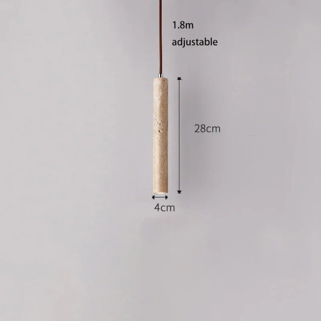 Minimalist Travertine Wabi-Sabi LED Pendant Light for Modern Homes