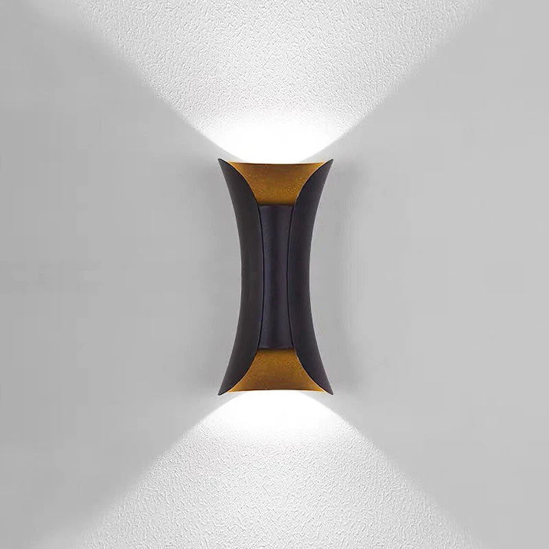 Modern IP65 Waterproof LED Outdoor Wall Light �C Dual Beam Minimalist Sconce, Aluminium