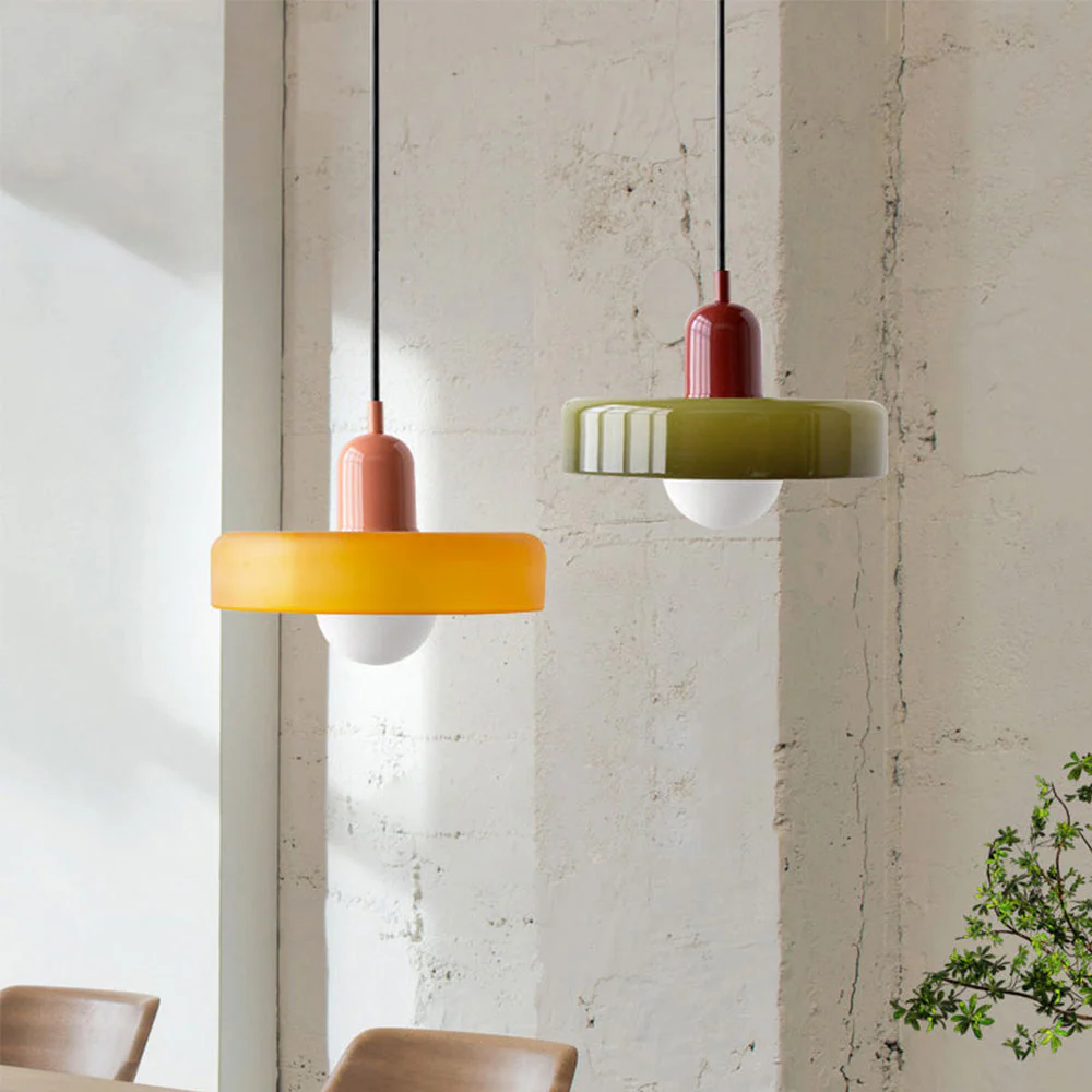 Modern Glass Pendant Light �C Minimalist LED Ceiling Fixture for Utility Rooms