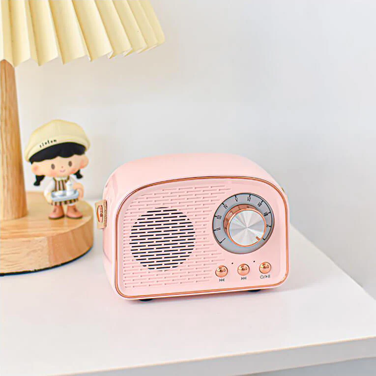 Retro Bluetooth Speaker with Vintage Style and Wireless Portability