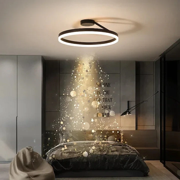 Modern Scandinavian LED Ceiling Light - Minimalist Ring Design