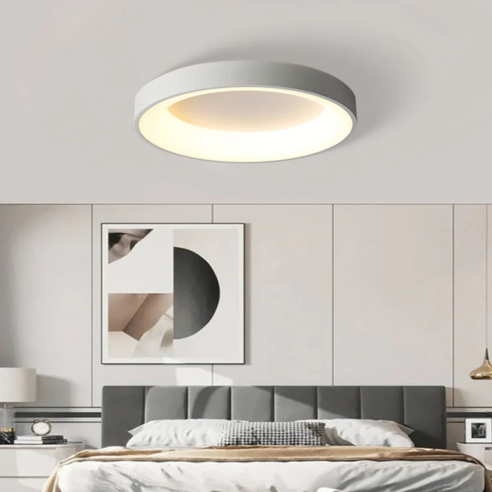 Modern Minimalist LED Ceiling Light �C Round Flush Mount with Acrylic Diffuser, 240V