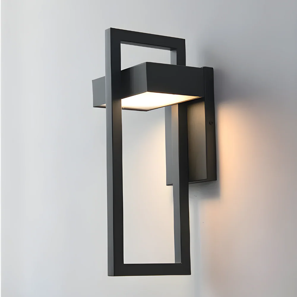 Modern Waterproof Outdoor LED Wall Light �C Contemporary Geometric Aluminium Sconce
