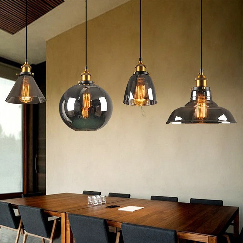 Industrial Chic Crystal Pendant Light - Vincent Luxury Hanging Lamp
