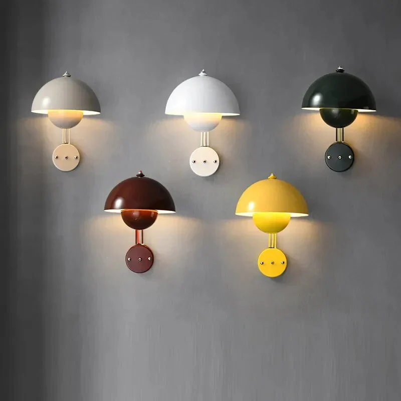 Modern Minimalist Mushroom Wall Sconce �C Dutch Design LED Bedside Light