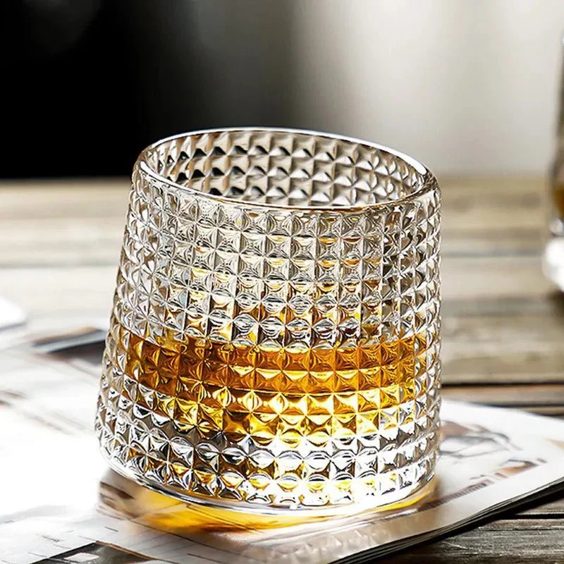 Tumbler Glass Textured Ripple Effect Faceted Design 160ml