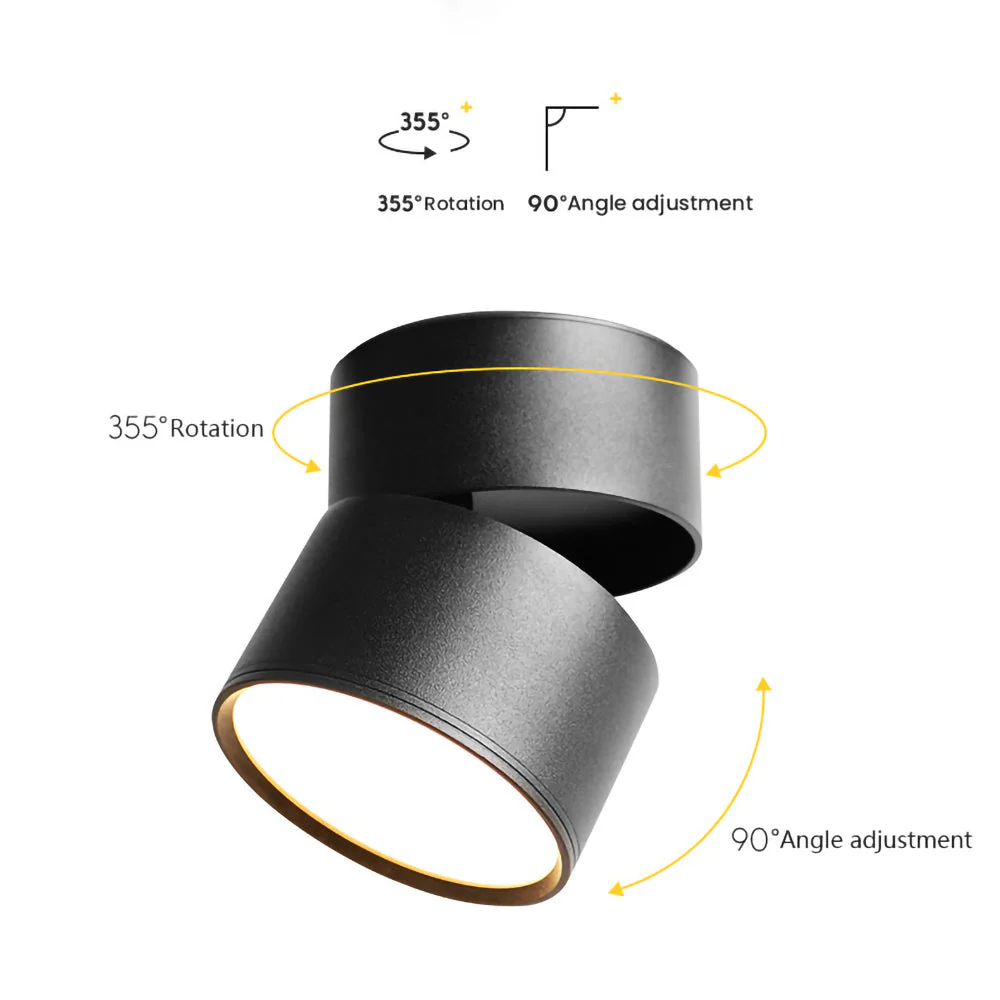 Modern Adjustable LED Ceiling Spotlight �C Minimalist Aluminium Flush Mount Light