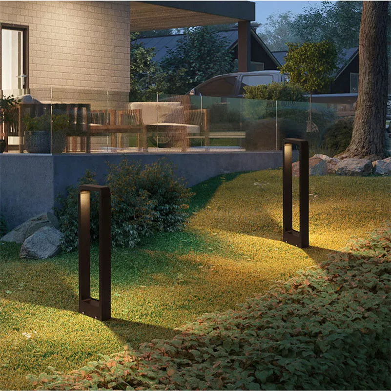 Modern Waterproof LED Garden Bollard Light �C Sleek Outdoor Ground Pathway Lamp