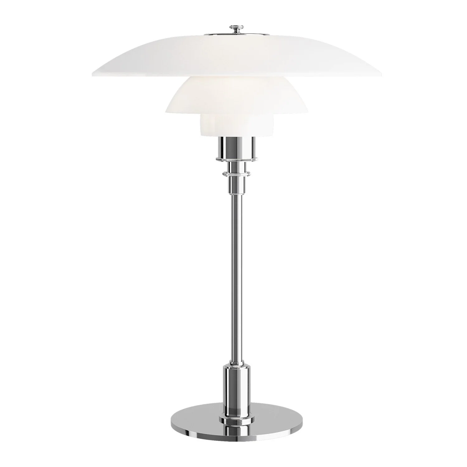 Scandinavian Art Deco Table Lamp with Glossy Dome Shade