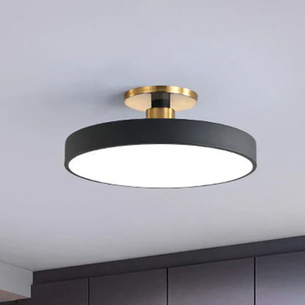 Modern Minimalist Semi-Flush Mount Ceiling Light with LED and Acrylic Design