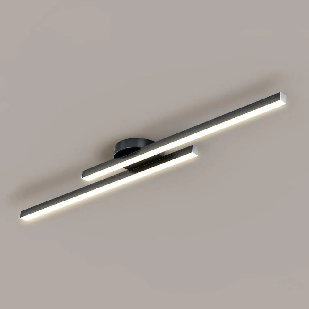Modern Aluminium LED Ceiling Light Bar �C Minimalist Semi Flush Mount for Living Room