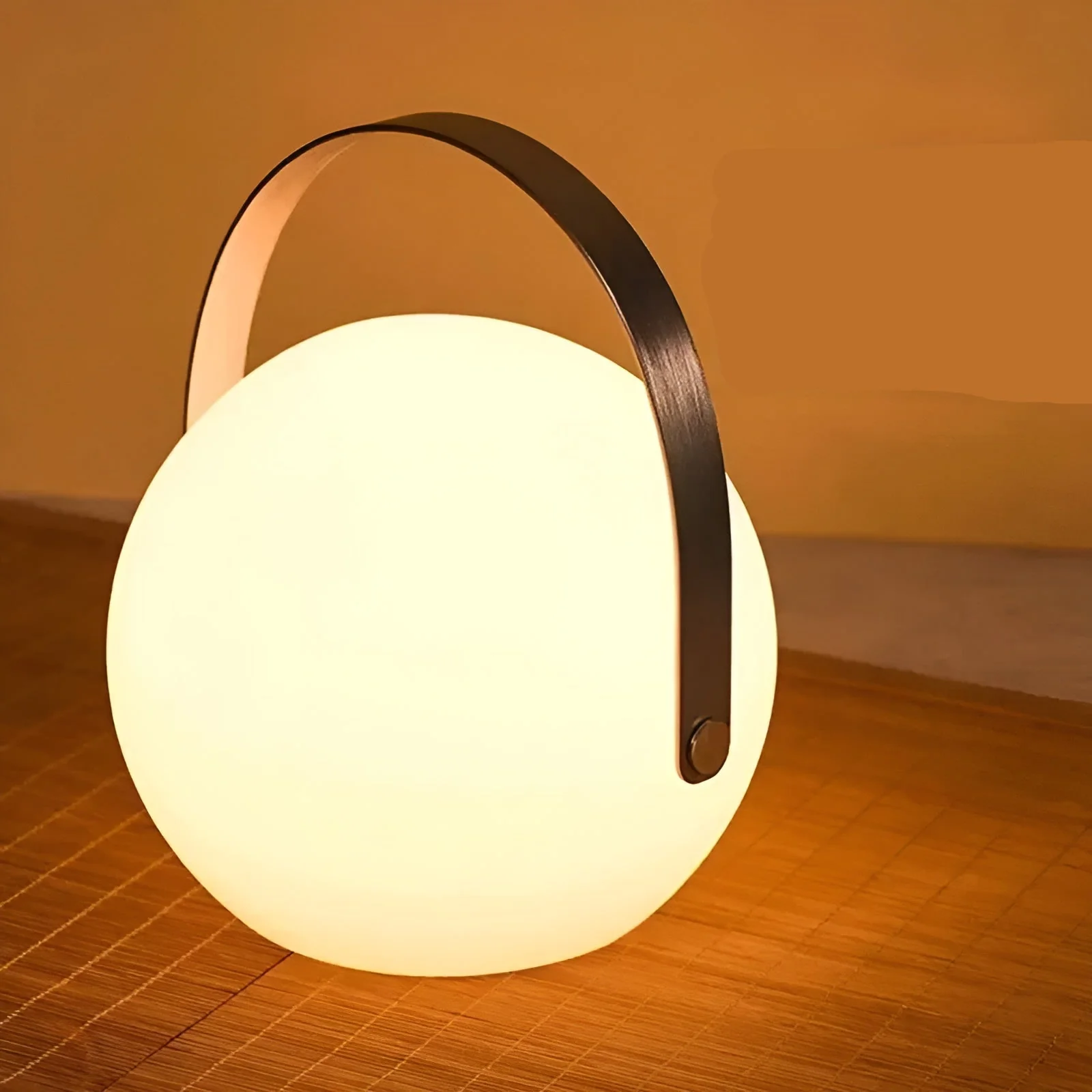 Modern Wireless LED Table Lamp with Dimmable Frosted Glass & Portable Handle
