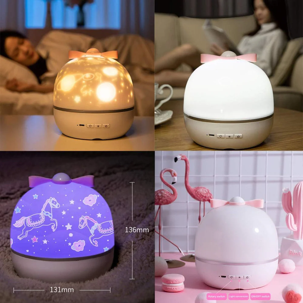Galaxy Star Projector LED Night Light - Soothing Rotating Lamp for Sleep & Relaxation
