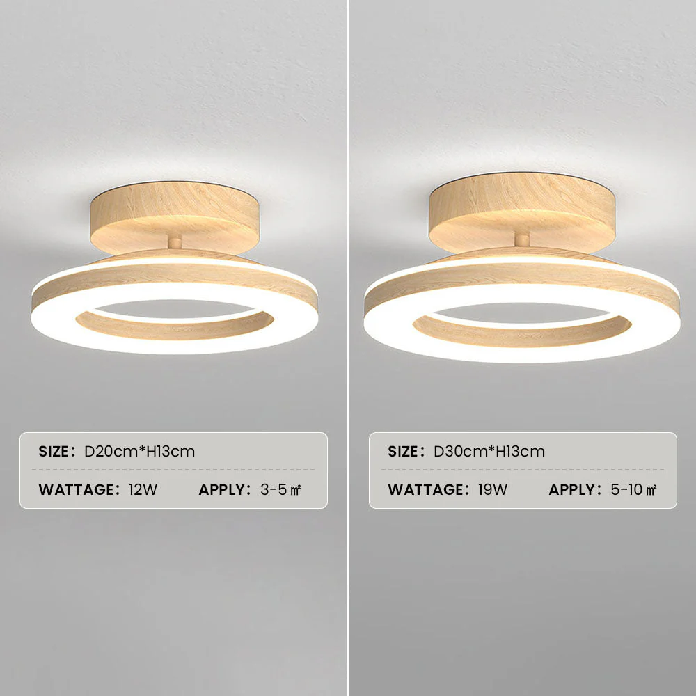 Modern Acrylic Flush Mount LED Ceiling Light �C Round Double Ring Hallway Fixture