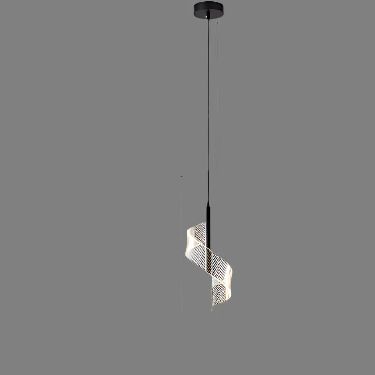 Modern LED Pendant Light �C Minimalist Spiral Design with Adjustable Hanging Height