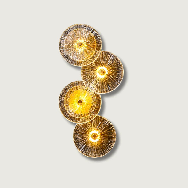 Modern Lotus Flower Wall Sconce �C Artistic LED Light with Elegant Radial Disc Design