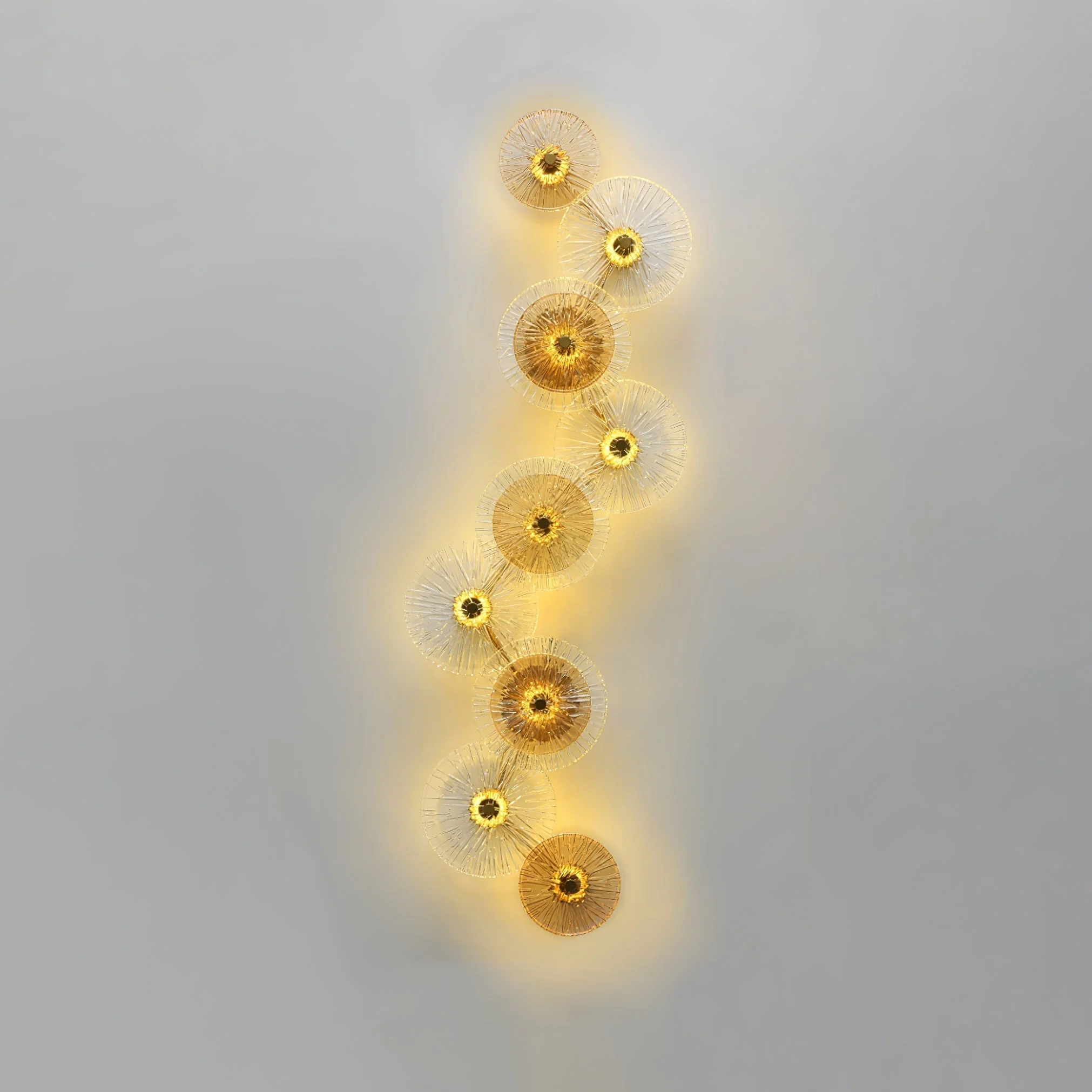 Modern Lotus Flower Wall Light �C Sculptural LED Sconce in Aluminium and Glass