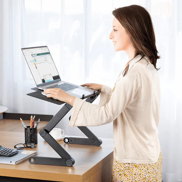 Laptop Stand | Aluminum & Plastic | 360° Adjustable Ergonomic | Flexible Workspace