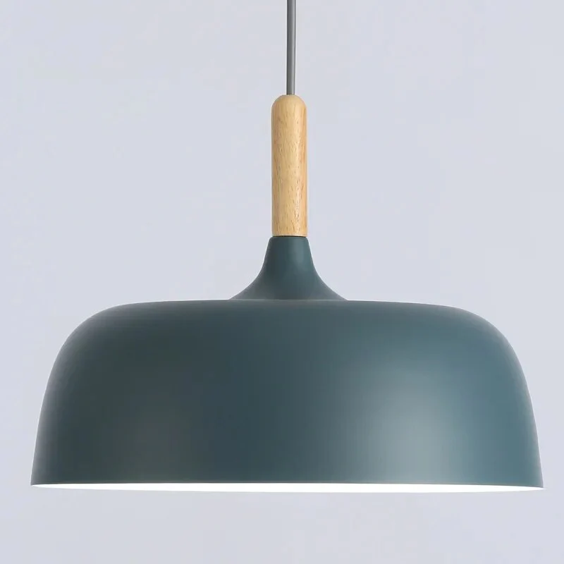 Modern Nordic Pendant Lamp with LED Lighting and Wooden Accent
