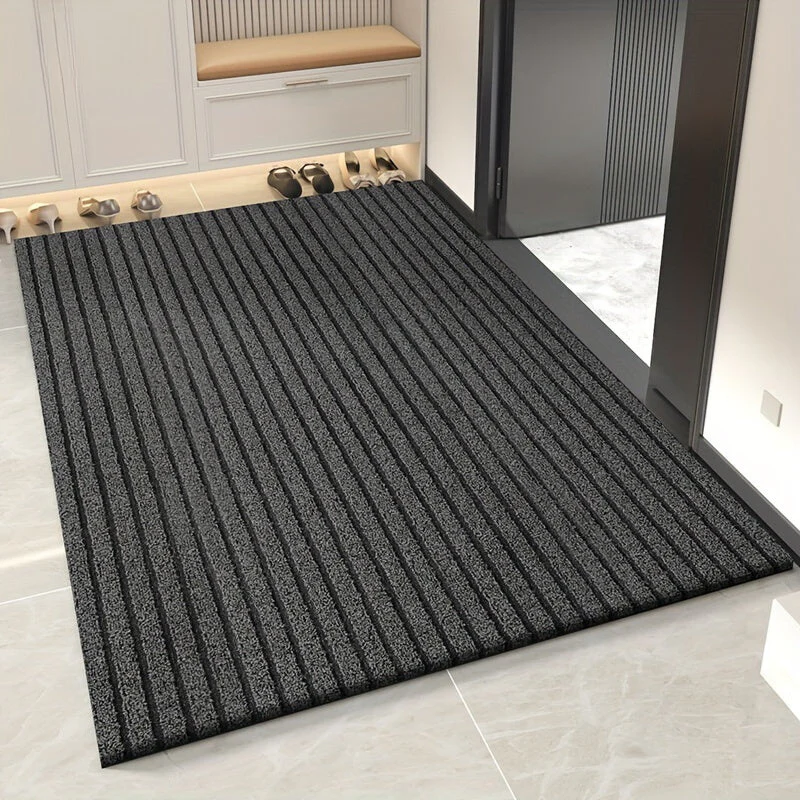 Doormat | Durable Synthetic Fiber & Anti-Slip Backing | Bold Stripe Pattern | Entryway Welcome