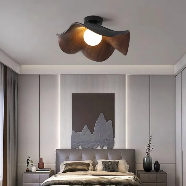 Contemporary Nordic Flush Mount Ceiling Light with Lotus Petal Design
