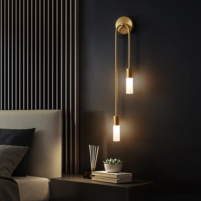 Contemporary Dual-Glow LED Wall Sconce with Sleek Twin-Scoop Design