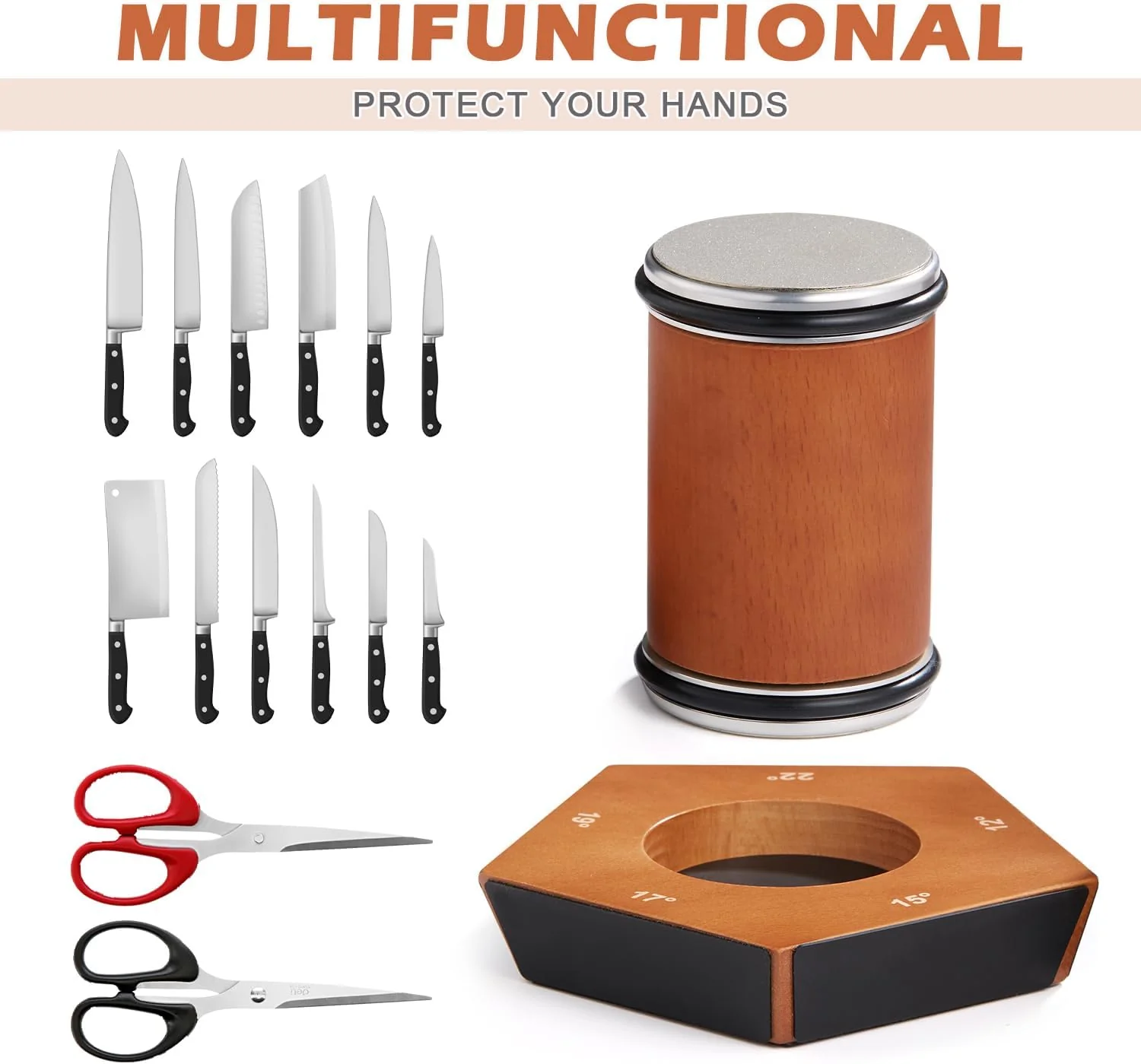 Manual Diamond Knife Sharpener with Angle Guide - SharpRoll