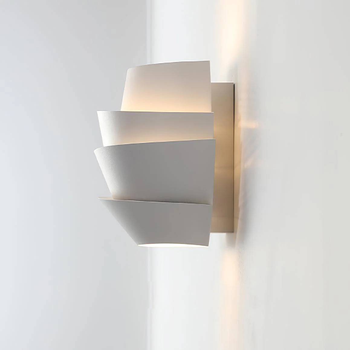 Modern French-Inspired Tiered Wall Light �C Sculptural LED Sconce in Matte Finish