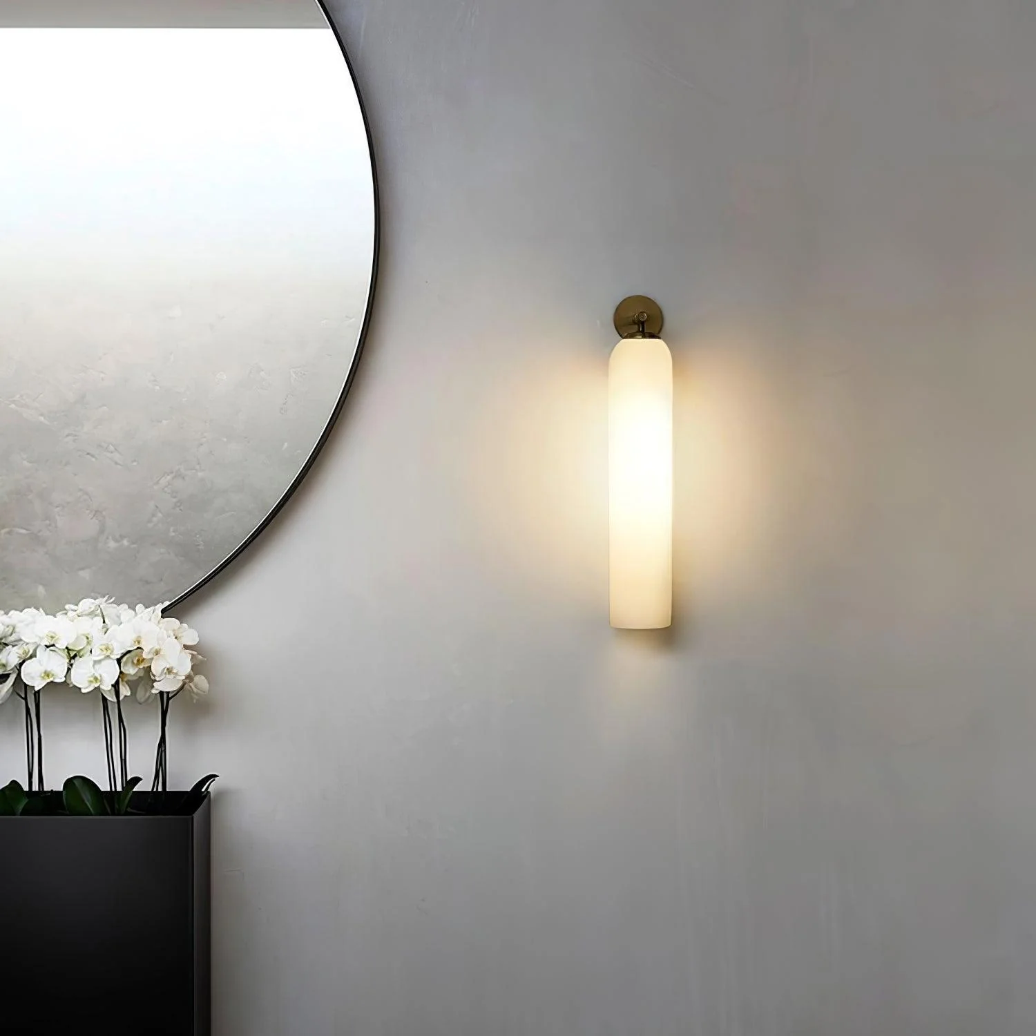 Modern Glass Wall Sconce �C Minimalist Tubular Light Fixture for Ambient Home Lighting