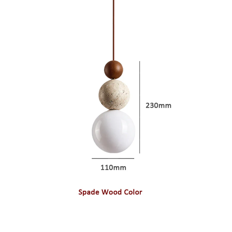 Modern Travertine Pendant Light - Minimalist Natural Stone Lava Design
