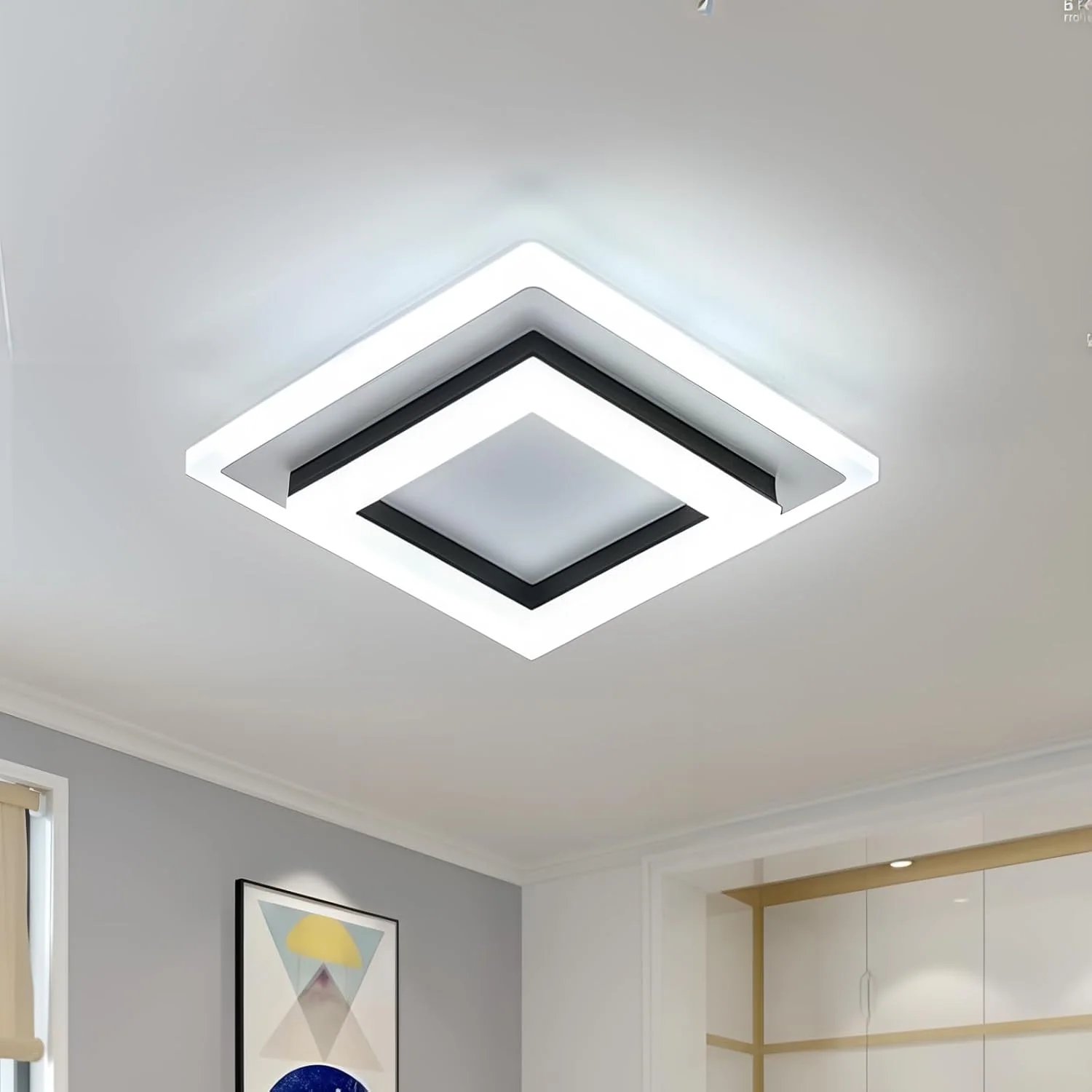 Modern Square LED Flush Mount Ceiling Light �C Minimalist Hallway & Bedroom Fixture